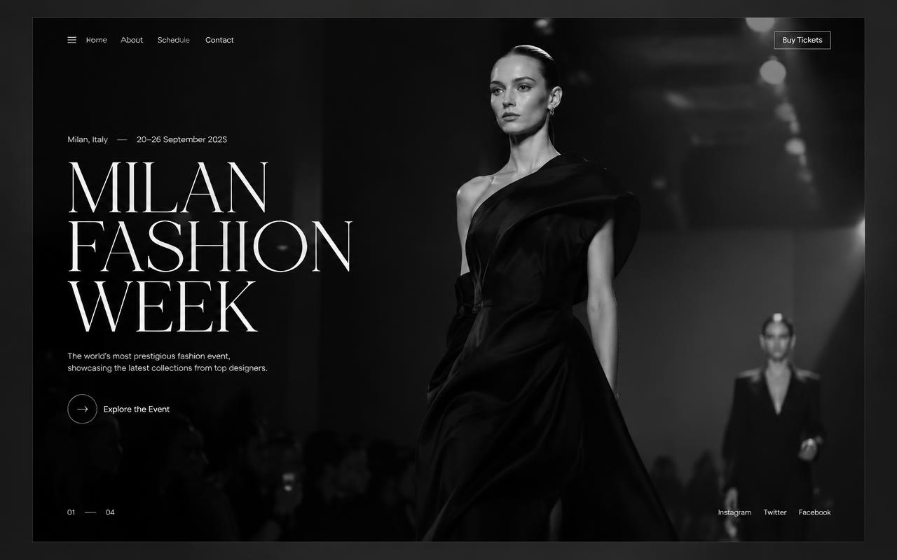 Milan Fashion Week – Event Website